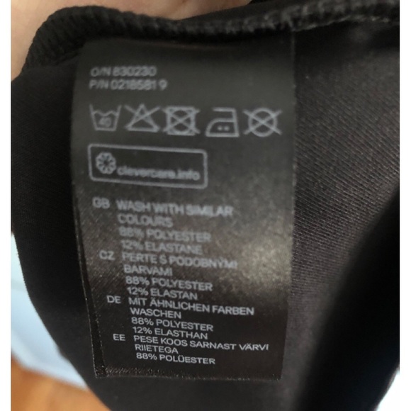 H&M Black Shiny Spandex Skater Dress - Picture 6 of 6